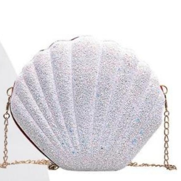 Handbags - White Sequins Shell Handbag